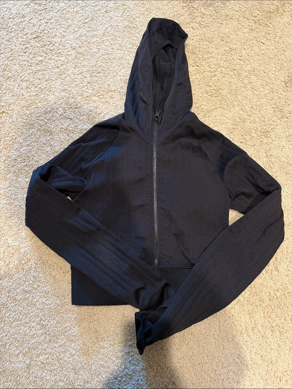 ALO Yoga hooded seamless cable knit